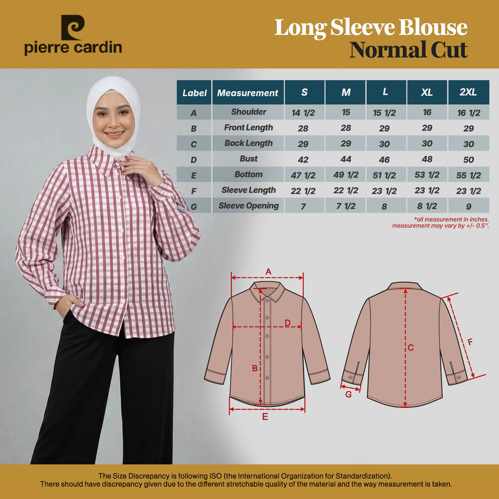 PIERRE CARDIN LADIES BLOUSE [NORMAL CUT] PC0067