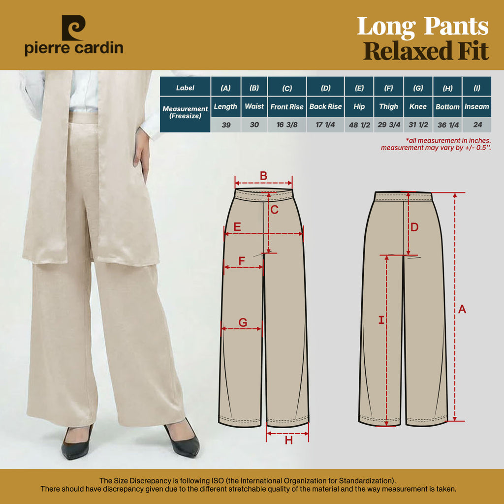 PIERRE CARDIN LADIES LONG PANT [RELAXED FIT] PC0058