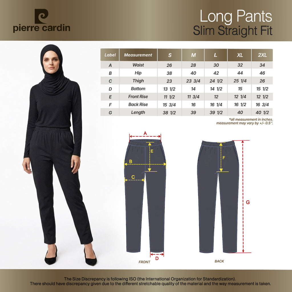 PIERRE CARDIN LADIES LONG PANTS [SLIM STRAIGHT] PC0192