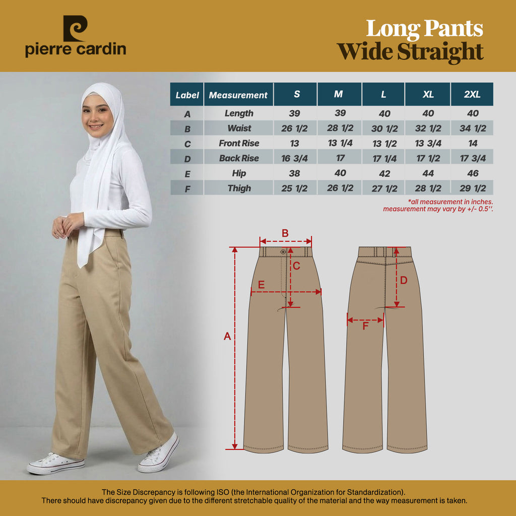 PIERRE CARDIN LADIES LONG PANTS [WIDE STRAIGHT] PC0071