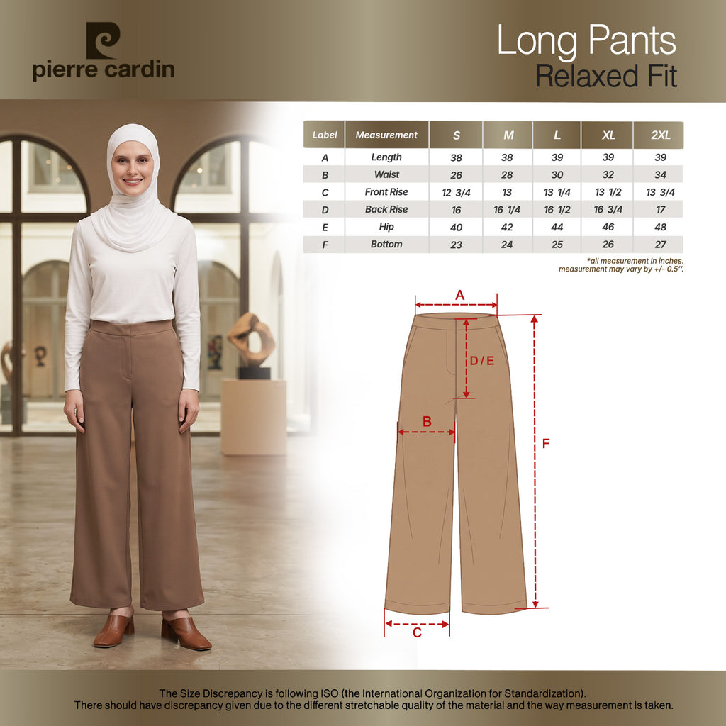 PIERRE CARDIN LADIES LONG PANTS [WIDE STRAIGHT] PC0093