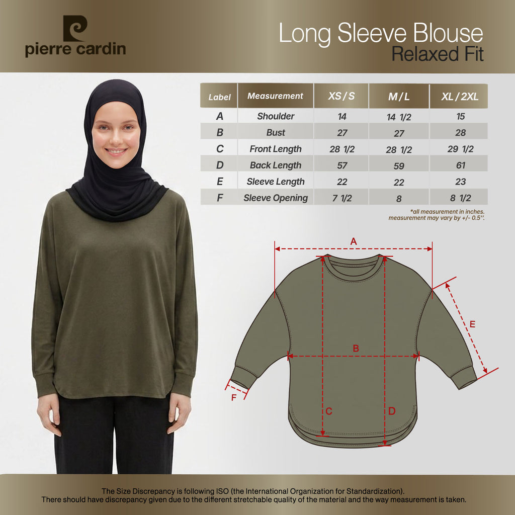 PIERRE CARDIN LADIES BLOUSE [RELAXED FIT] PC0031