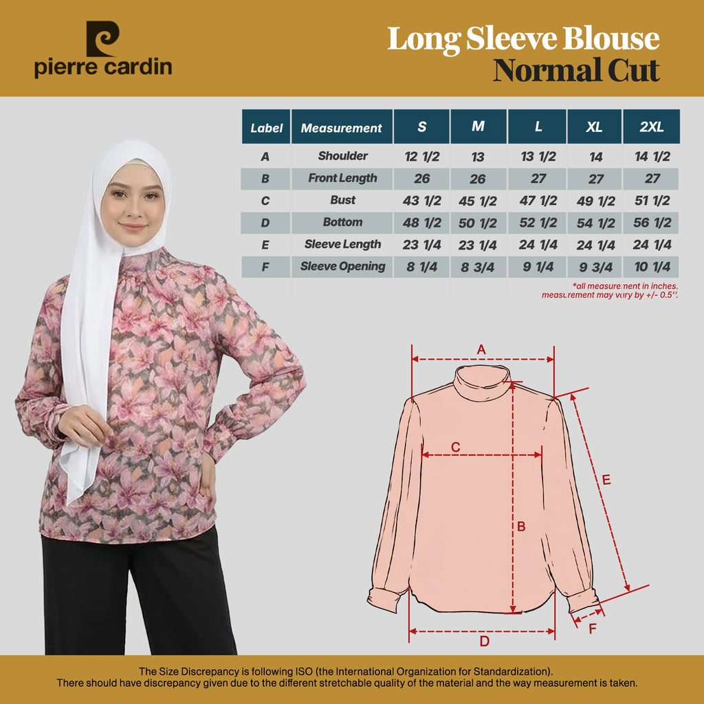 PIERRE CARDIN LADIES BLOUSE [NORMAL CUT] PC0066