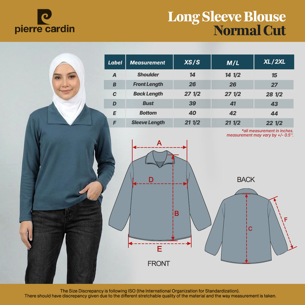 PIERRE CARDIN LADIES BLOUSE [NORMAL CUT] PC0035