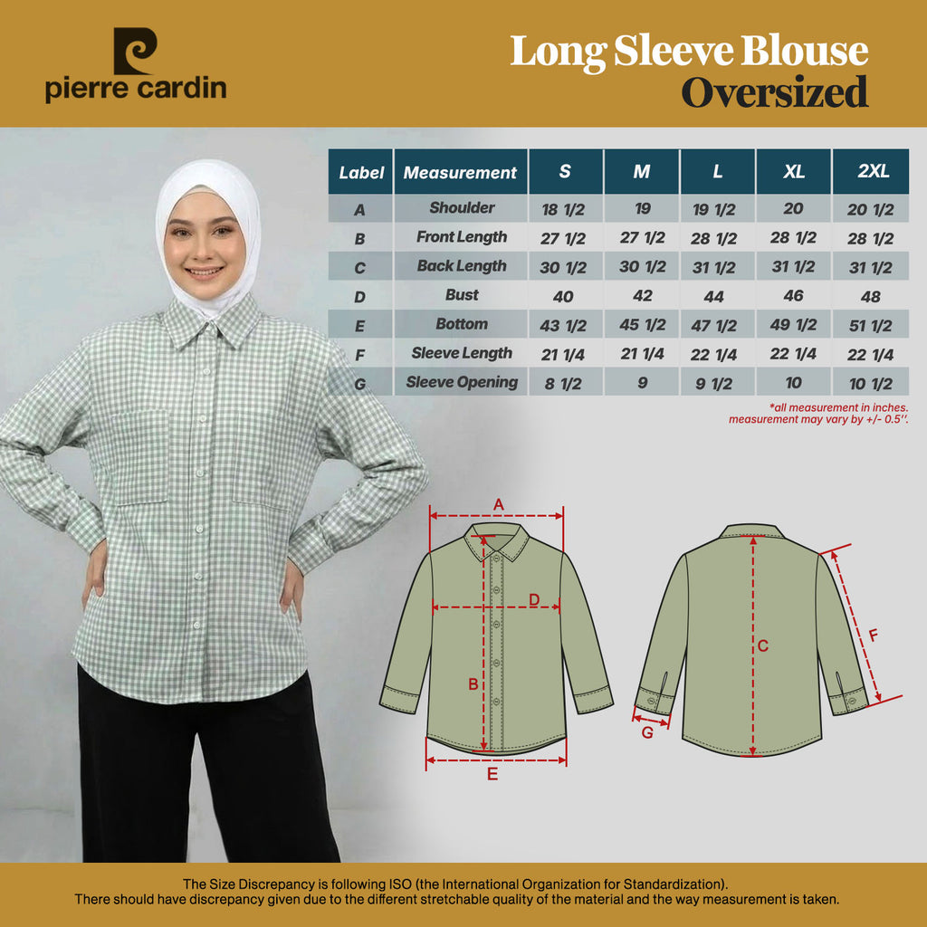 PIERRE CARDIN LADIES BLOUSE [OVERSIZE] PC0065