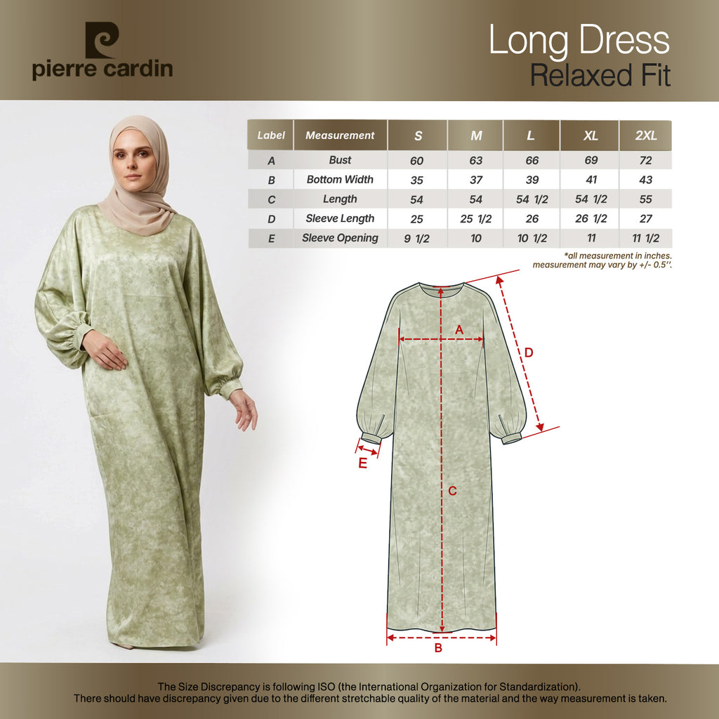 PIERRE CARDIN LADIES LONG SLEEVE DRESS [RELAXED FIT] PC0193