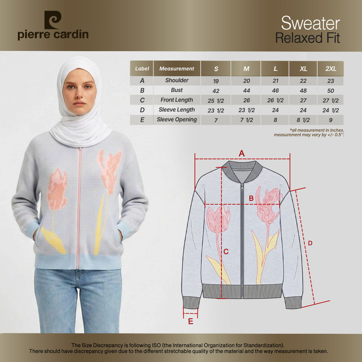 PIERRE CARDIN LADIES LONG SLEEVE JACKET [RELAXED FIT] PC0145