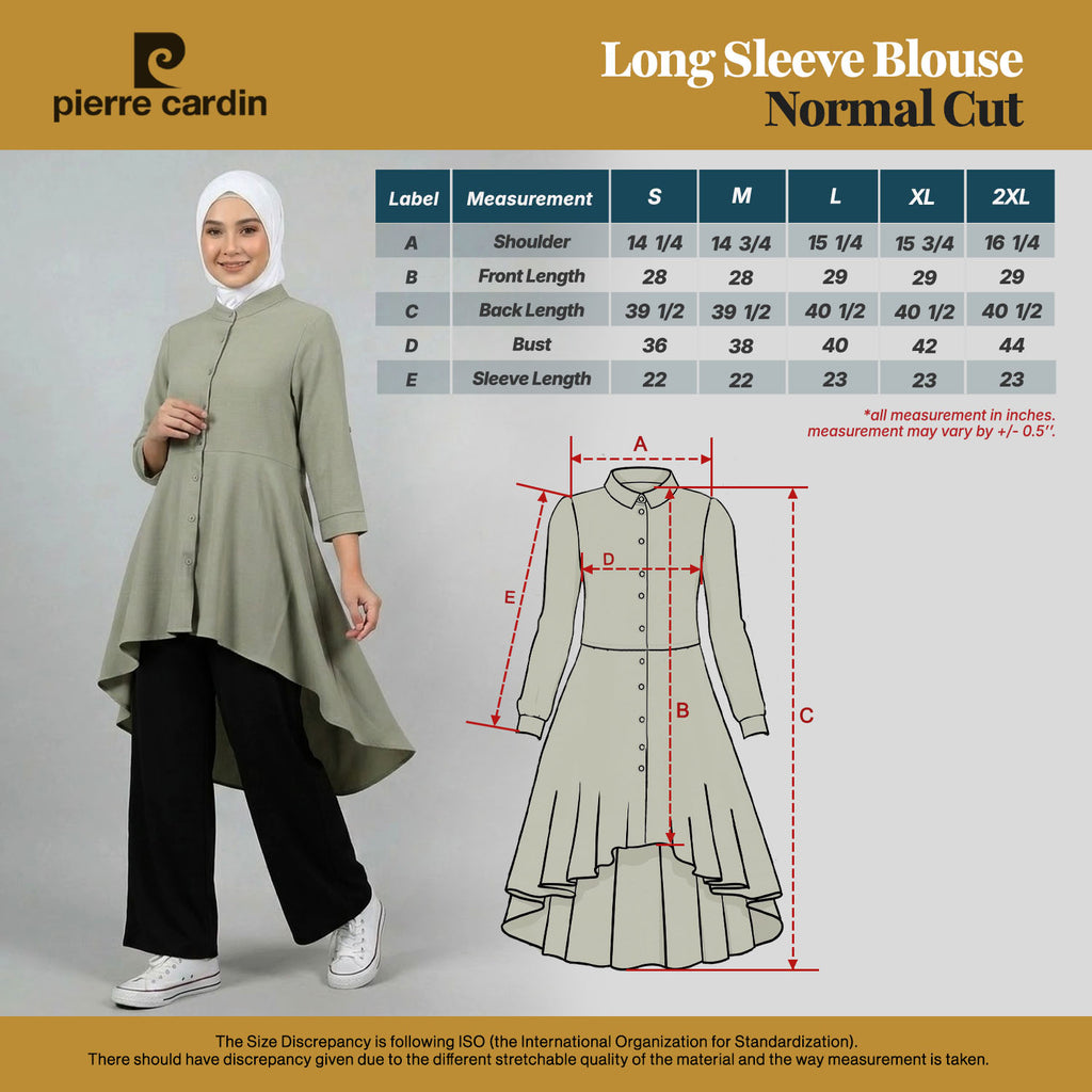 PIERRE CARDIN LADIES LONG BLOUSE [NORMAL CUT] PC0059