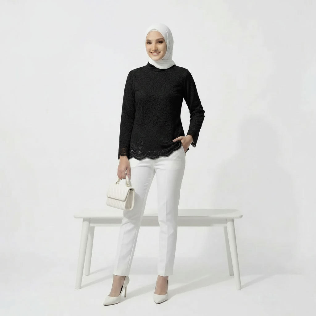 PIERRE CARDIN LADIES LONG SLEEVE BLOUSE [NORMAL CUT] PC0025