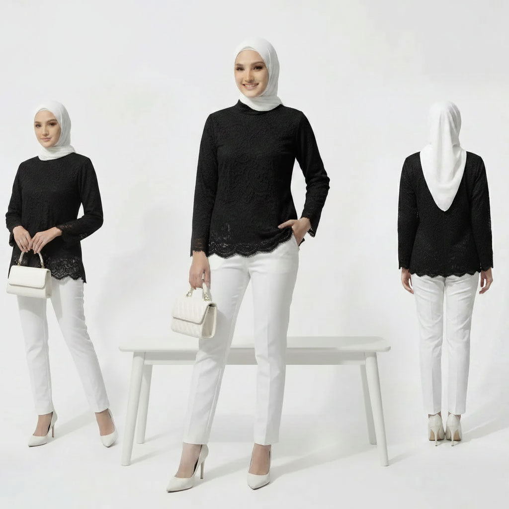 PIERRE CARDIN LADIES LONG SLEEVE BLOUSE [NORMAL CUT] PC0025