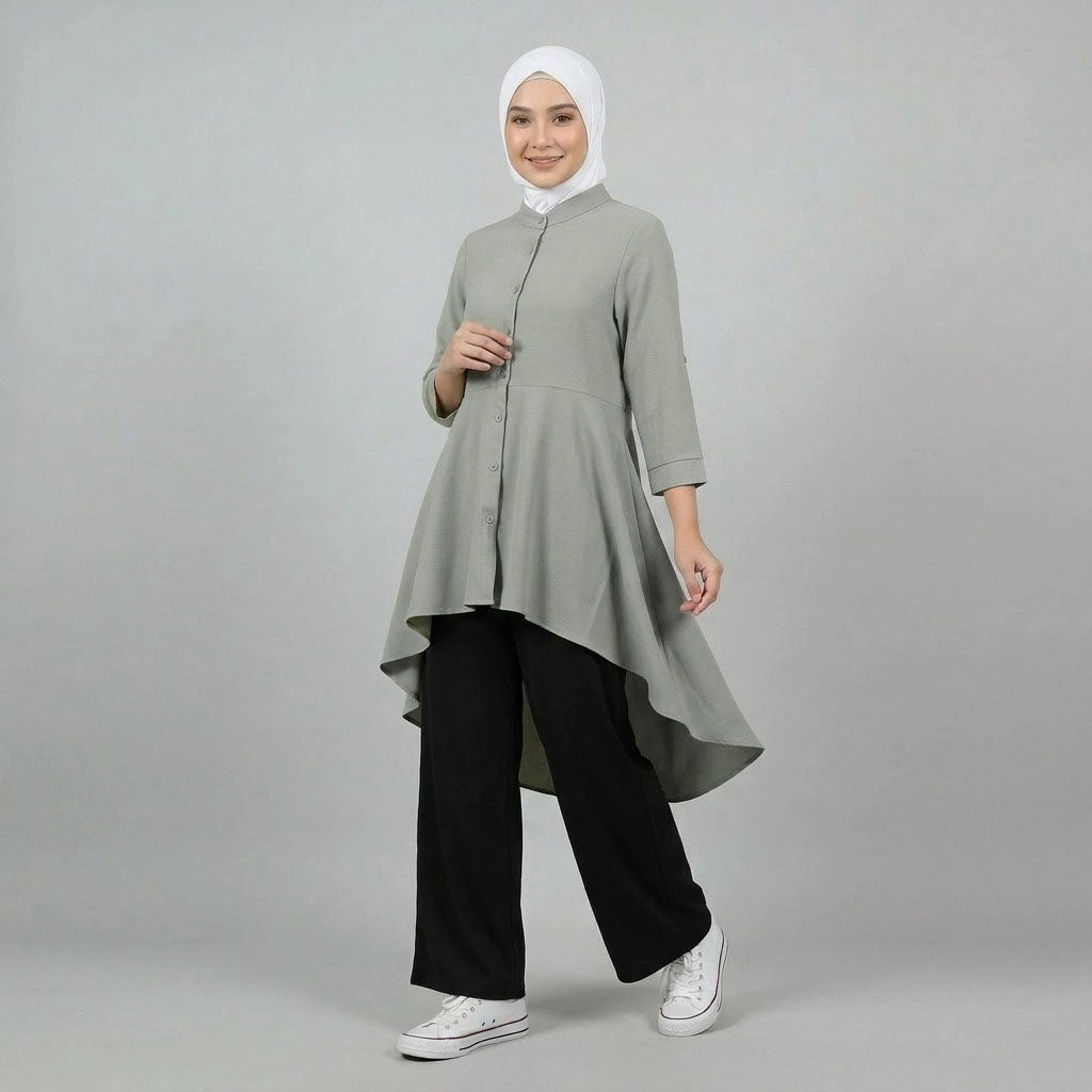 PIERRE CARDIN LADIES LONG BLOUSE [NORMAL CUT] PC0059