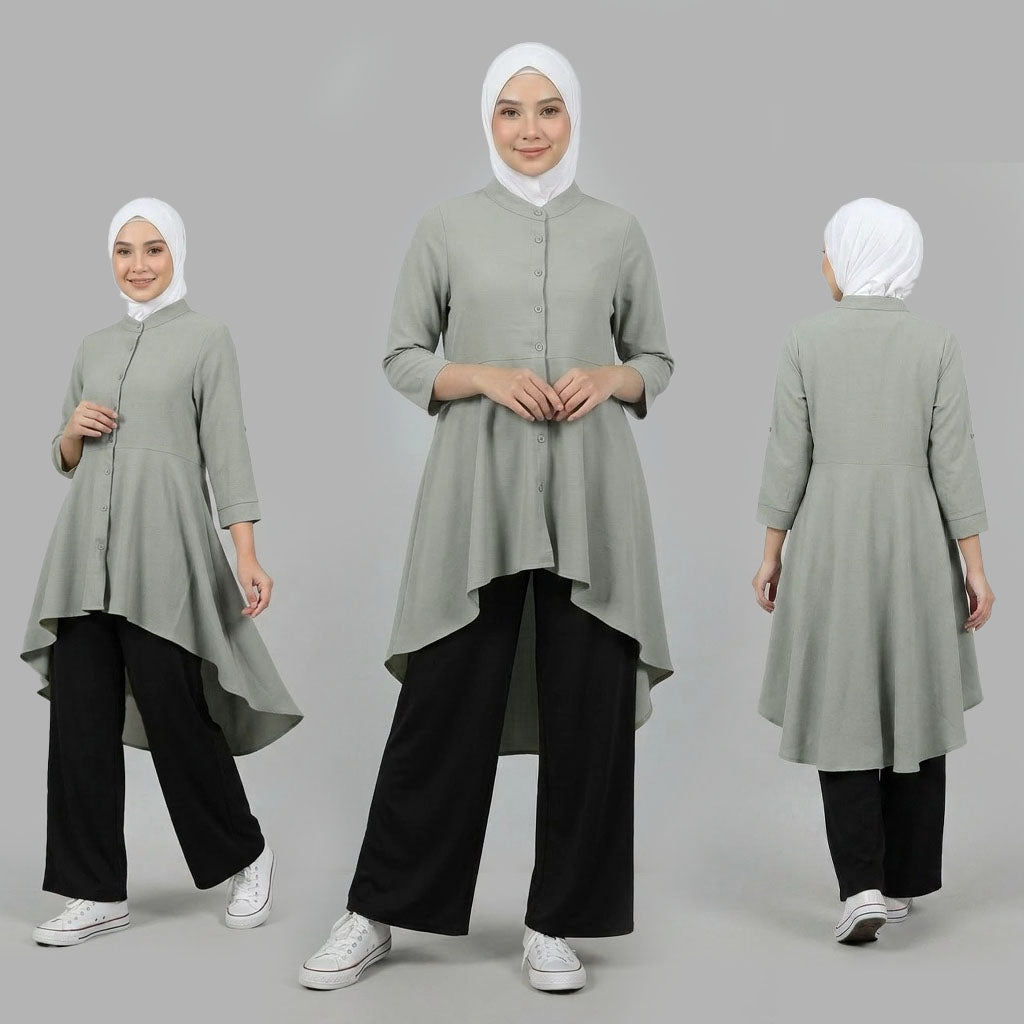 PIERRE CARDIN LADIES LONG BLOUSE [NORMAL CUT] PC0059