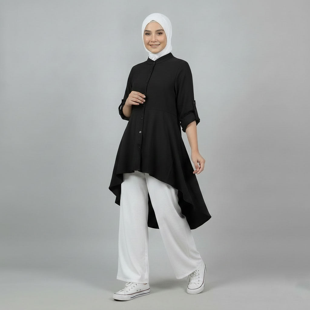 PIERRE CARDIN LADIES LONG BLOUSE [NORMAL CUT] PC0059