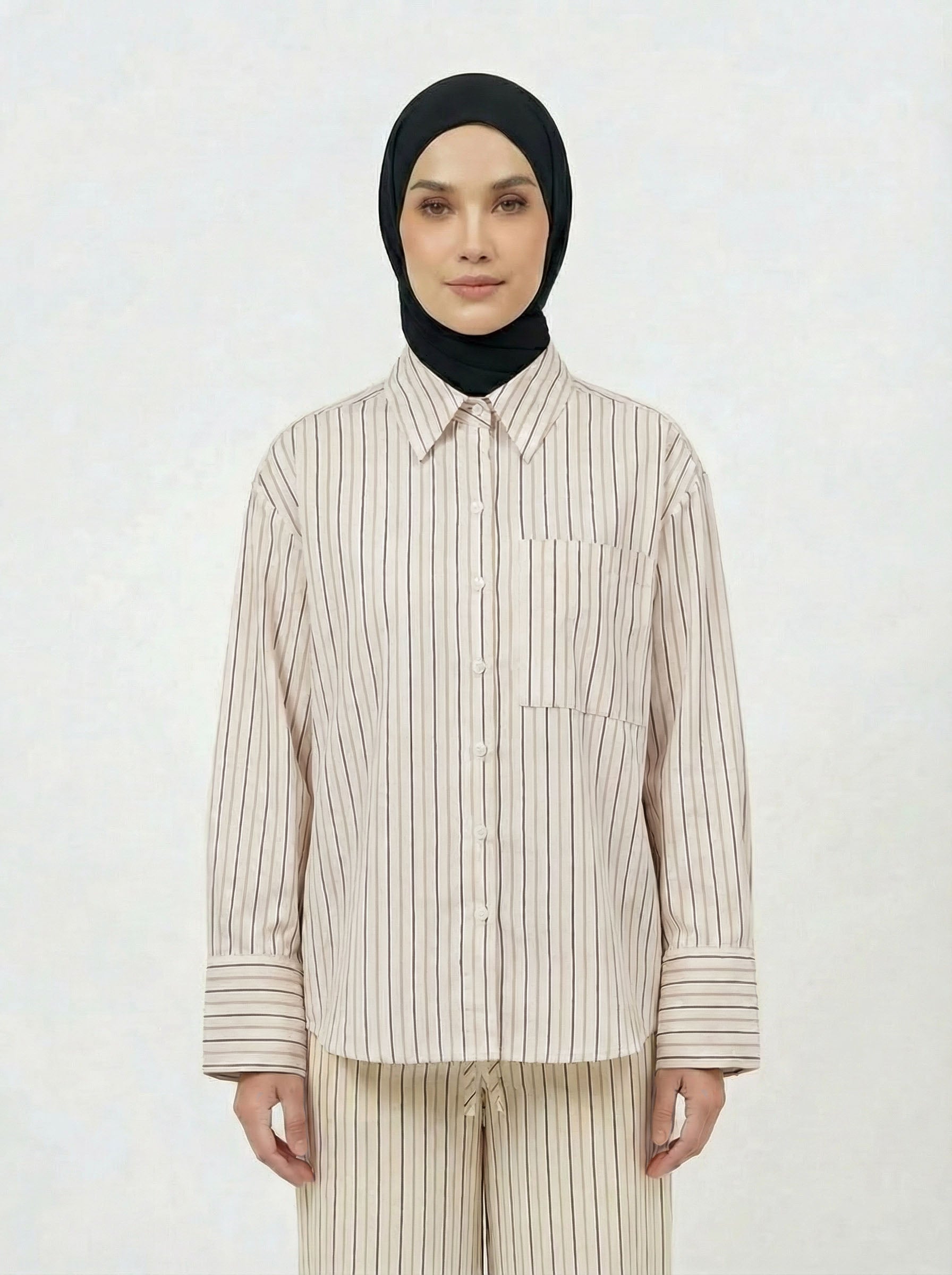 PIERRE CARDIN LADIES LONG SLEEVE BLOUSE [OVERSIZE] PC0017