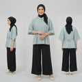 PIERRE CARDIN LADIES SHORT SLEEVE BLOUSE [OVERSIZE] PC0006