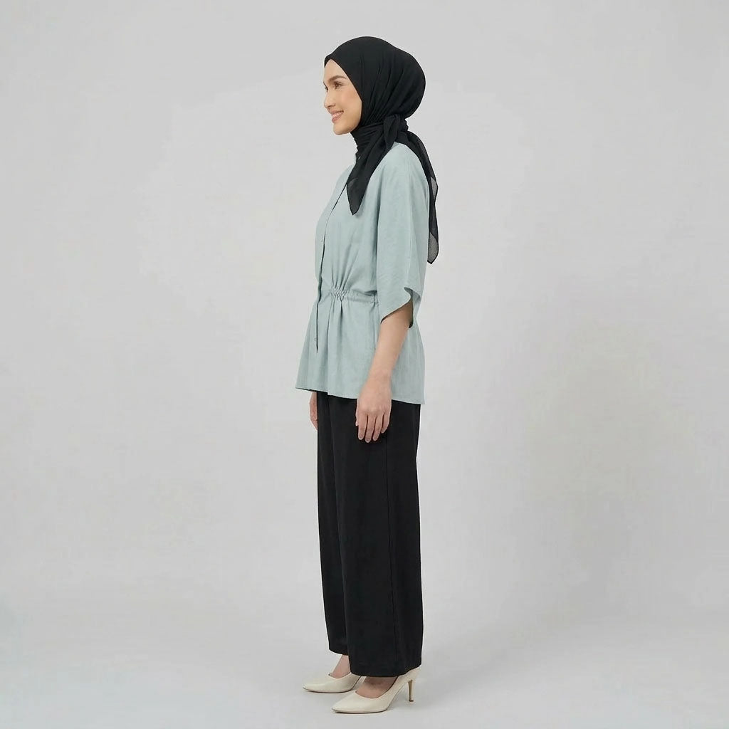 PIERRE CARDIN LADIES SHORT SLEEVE BLOUSE [OVERSIZE] PC0006