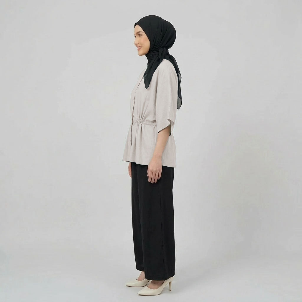 PIERRE CARDIN LADIES SHORT SLEEVE BLOUSE [OVERSIZE] PC0006