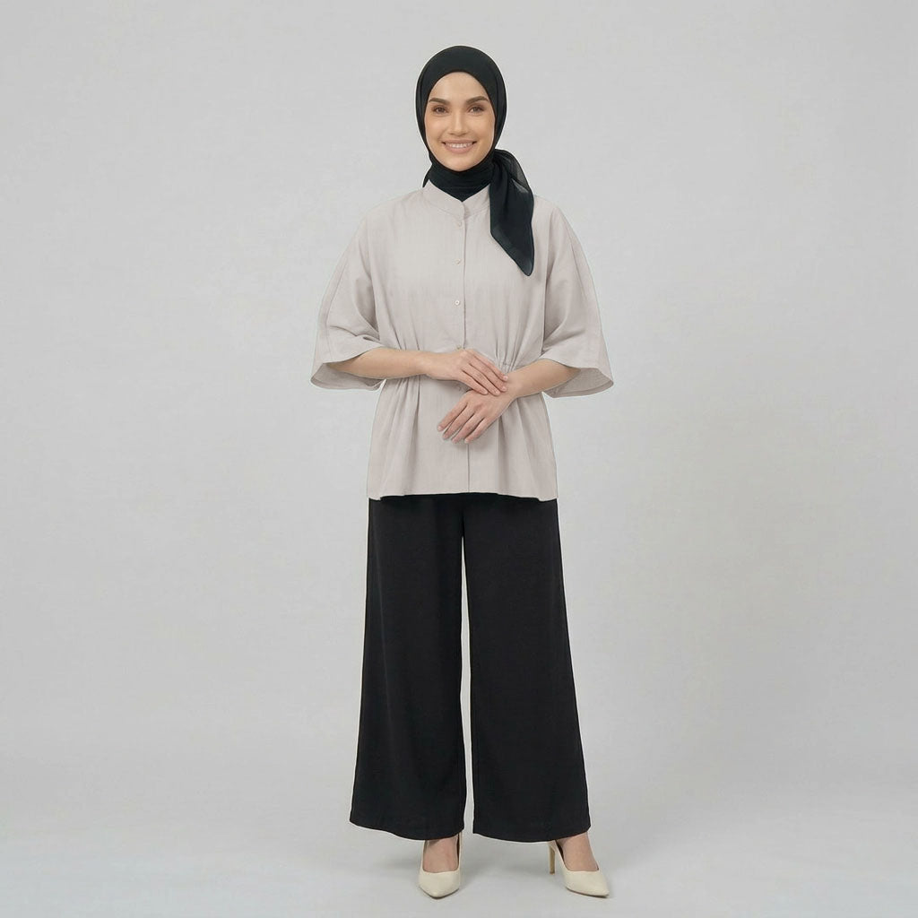 PIERRE CARDIN LADIES SHORT SLEEVE BLOUSE [OVERSIZE] PC0006