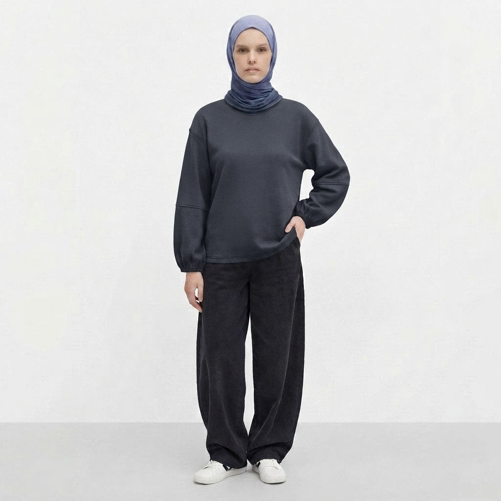 PIERRE CARDIN LADIES LONG SLEEVE ROUNDNECKTEE [RELAXED FIT] PC0095