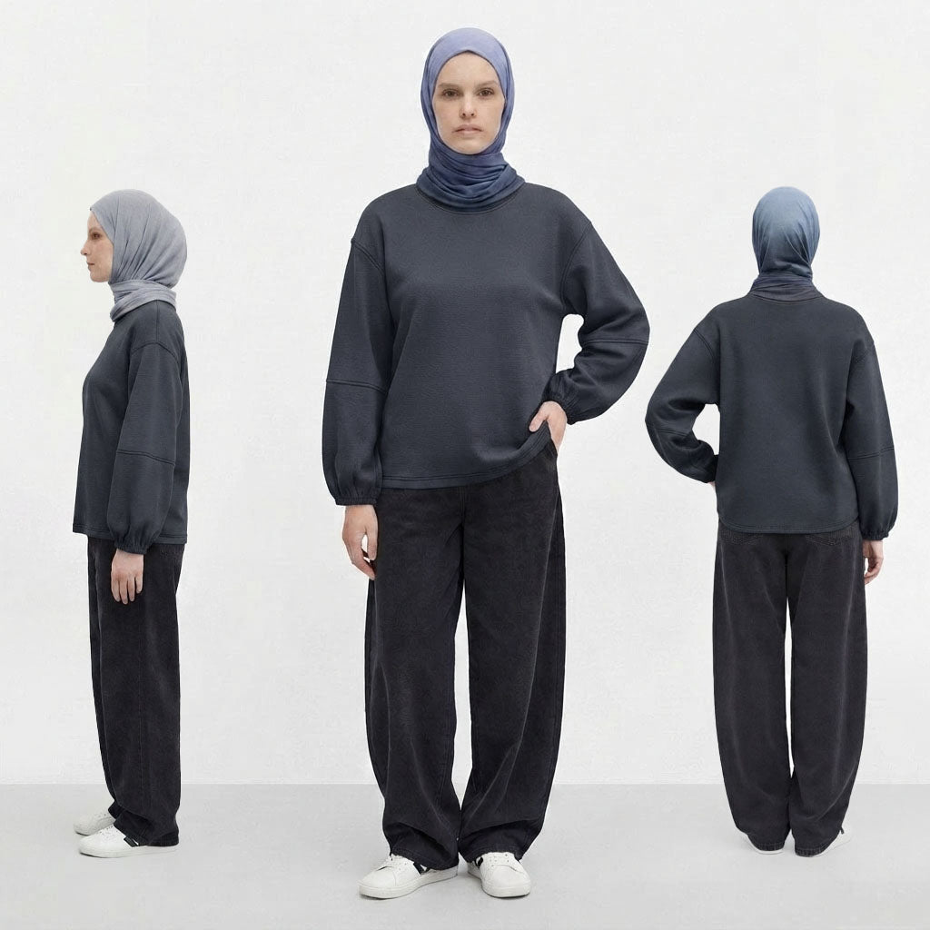 PIERRE CARDIN LADIES LONG SLEEVE ROUNDNECKTEE [RELAXED FIT] PC0095