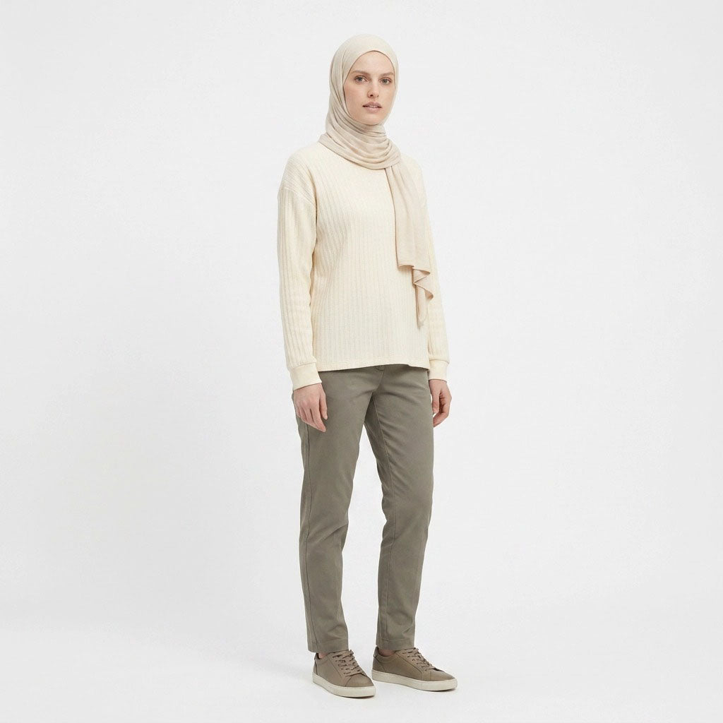 PIERRE CARDIN LADIES LONG SLEEVE ROUND NECK [RELAXED FIT] PC0149