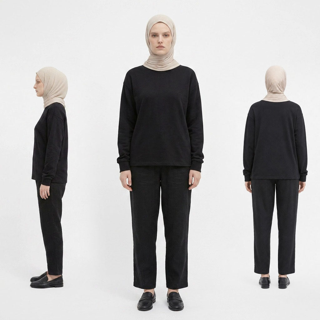 PIERRE CARDIN LADIES LONG SLEEVE ROUND NECK [RELAXED FIT] PC0149