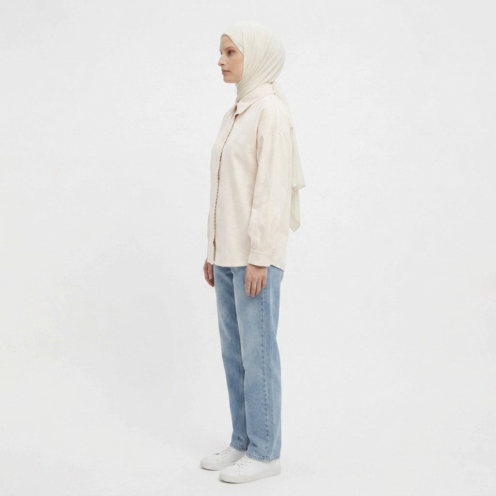 PIERRE CARDIN LADIES LONG SLEEVE BLOUSE [RELAXED FIT] PC0106