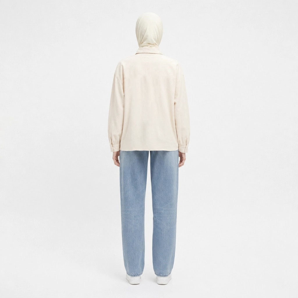 PIERRE CARDIN LADIES LONG SLEEVE BLOUSE [RELAXED FIT] PC0106