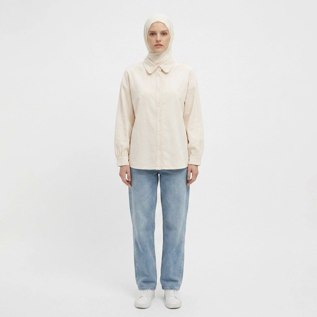 PIERRE CARDIN LADIES LONG SLEEVE BLOUSE [RELAXED FIT] PC0106