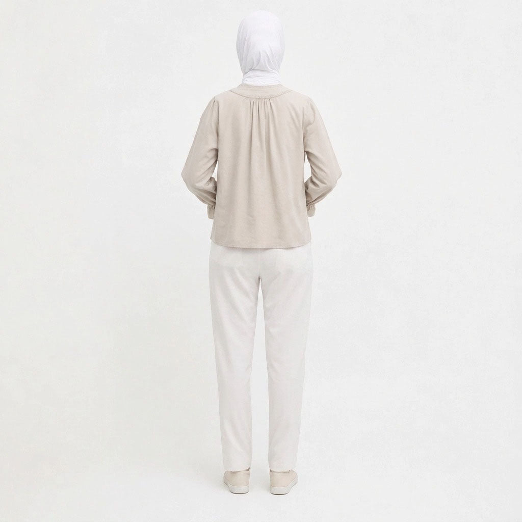 PIERRE CARDIN LADIES LONG SLEEVE BLOUSE [RELAXED FIT] PC0107