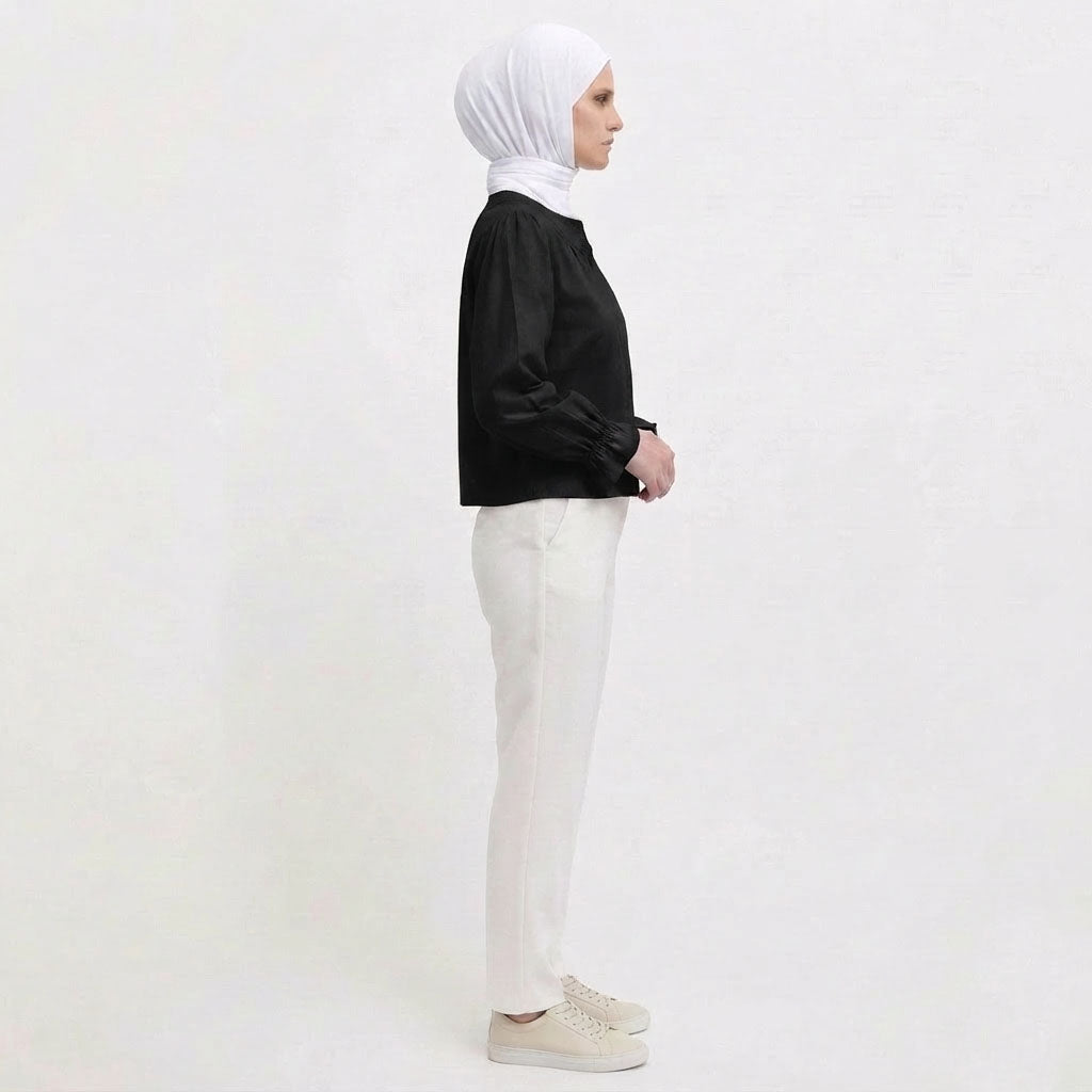 PIERRE CARDIN LADIES LONG SLEEVE BLOUSE [RELAXED FIT] PC0107