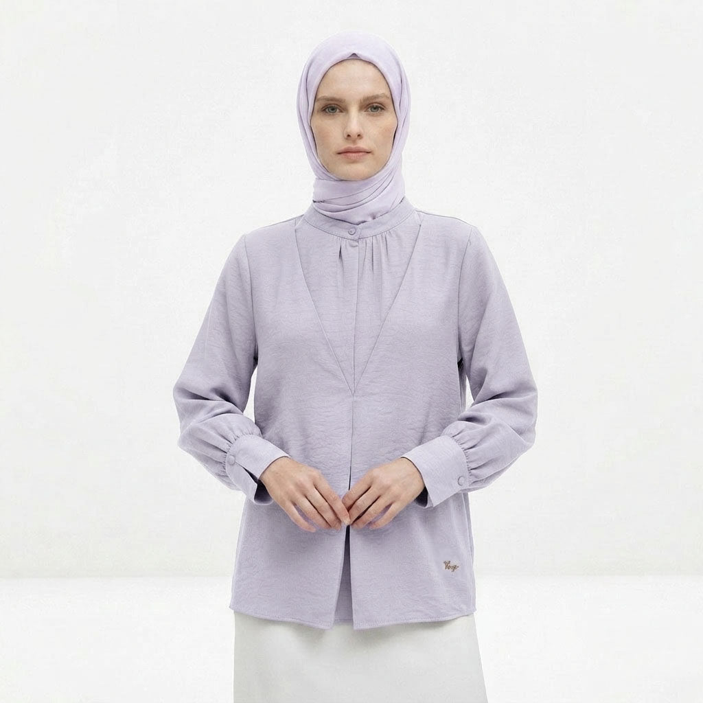 PIERRE CARDIN LADIES LONG SLEEVE BLOUSE [RELAXED FIT] PC0117