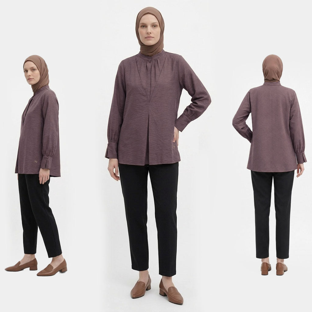 PIERRE CARDIN LADIES LONG SLEEVE BLOUSE [RELAXED FIT] PC0117