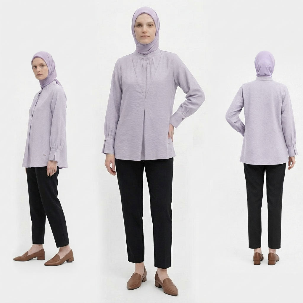 PIERRE CARDIN LADIES LONG SLEEVE BLOUSE [RELAXED FIT] PC0117