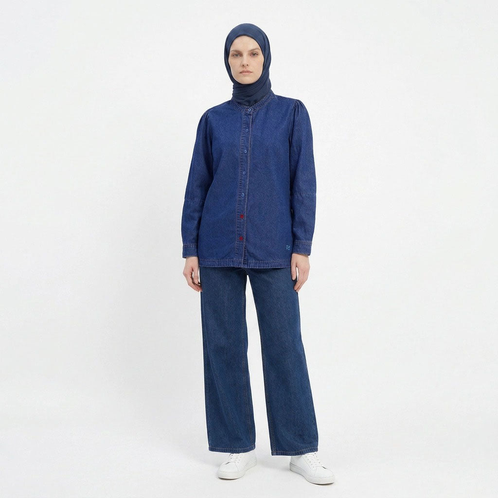 PIERRE CARDIN LADIES LONG SLEEVE BLOUSE [RELAXED FIT] PC0125