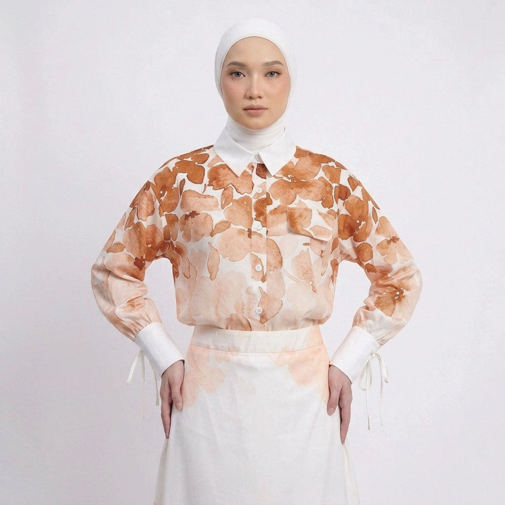 PIERRE CARDIN LADIES LONG SLEEVE BLOUSE [RELAXED FIT] PC0103