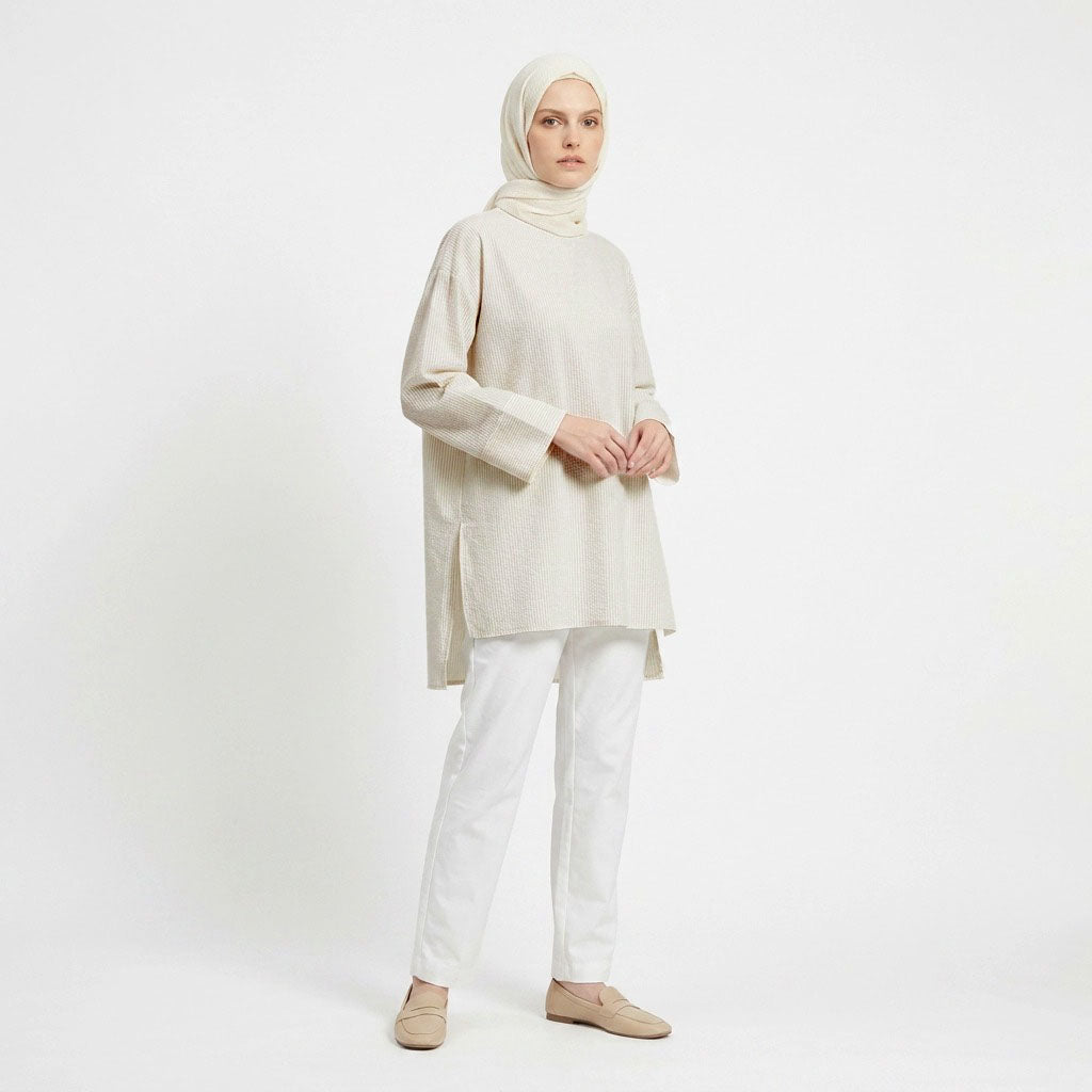 PIERRE CARDIN LADIES LONG SLEEVE BLOUSE [RELAXED FIT] PC0110