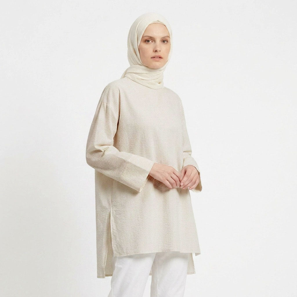 PIERRE CARDIN LADIES LONG SLEEVE BLOUSE [RELAXED FIT] PC0110