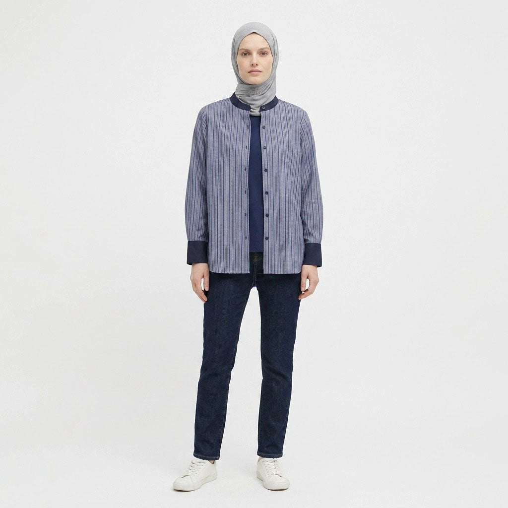 PIERRE CARDIN LADIES LONG SLEEVE BLOUSE [RELAXED FIT] PC0139