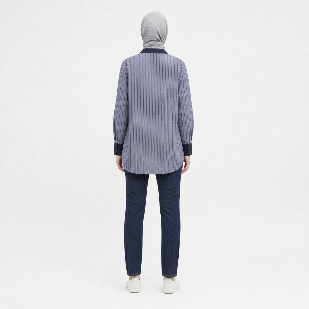 PIERRE CARDIN LADIES LONG SLEEVE BLOUSE [RELAXED FIT] PC0139