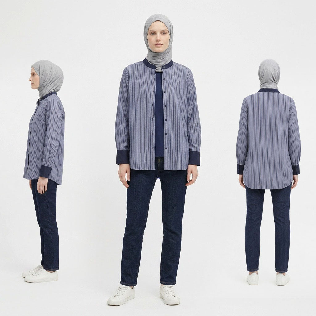 PIERRE CARDIN LADIES LONG SLEEVE BLOUSE [RELAXED FIT] PC0139