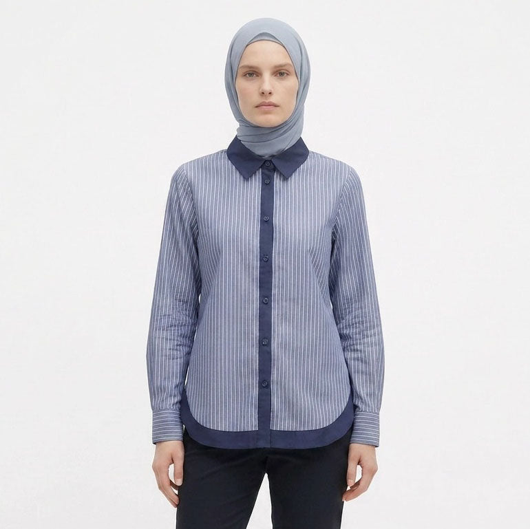 PIERRE CARDIN LADIES LONG SLEEVE BLOUSE [RELAXED FIT] PC0140