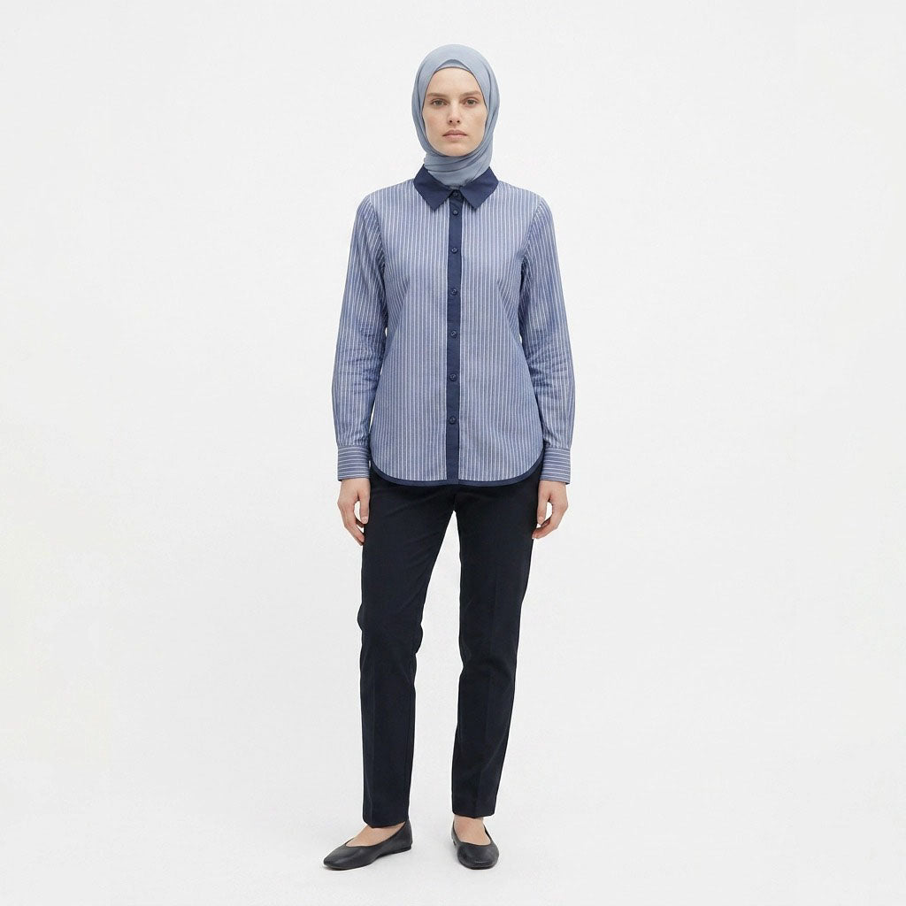 PIERRE CARDIN LADIES LONG SLEEVE BLOUSE [RELAXED FIT] PC0140