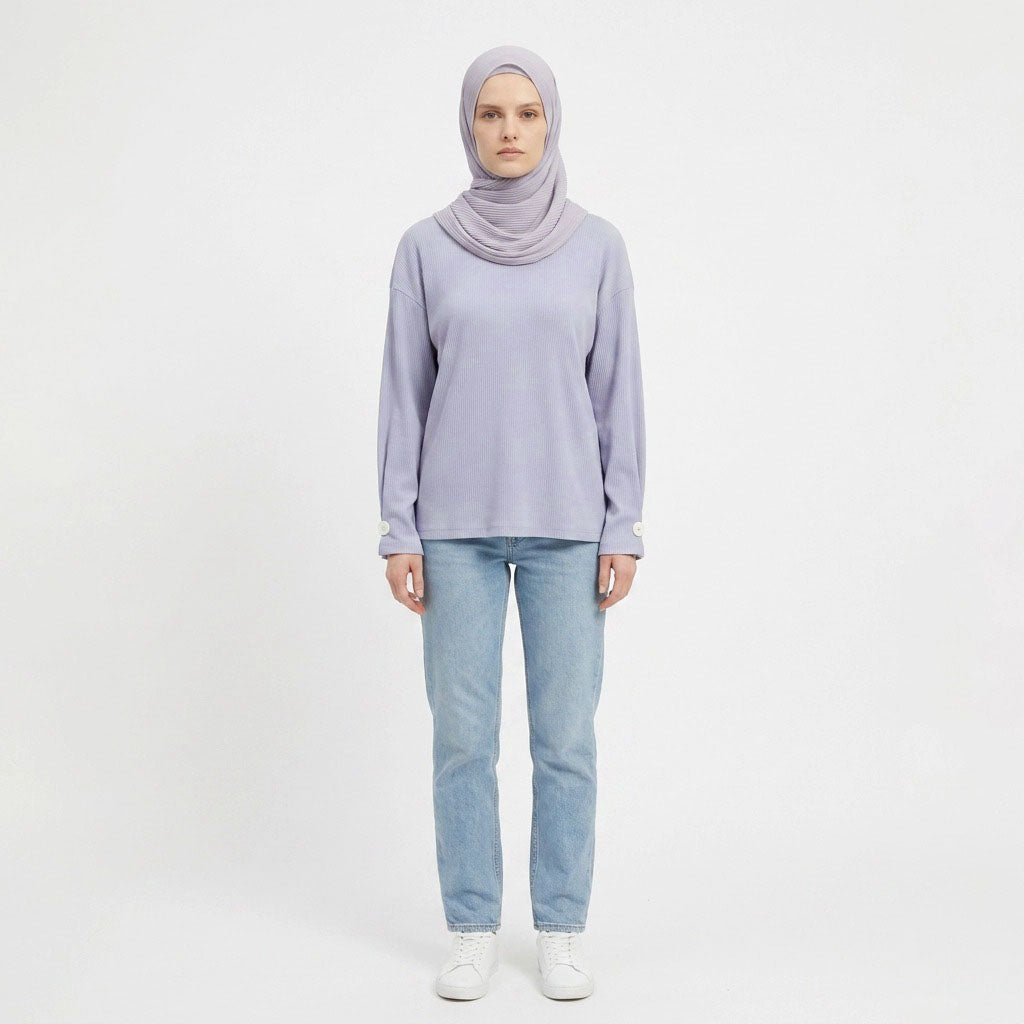 PIERRE CARDIN LADIES LONG SLEEVE ROUNDNECKTEE [RELAXED FIT] PC0094