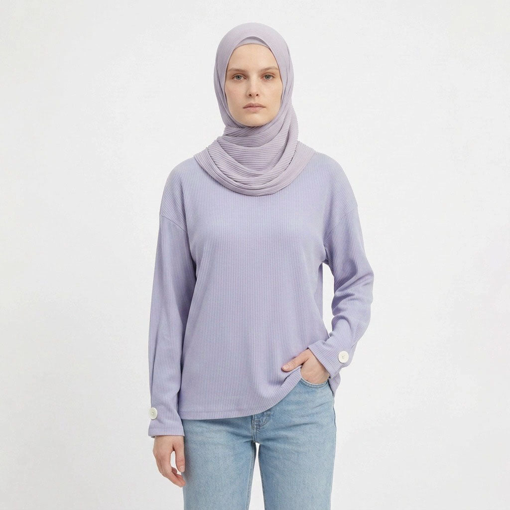 PIERRE CARDIN LADIES LONG SLEEVE ROUNDNECKTEE [RELAXED FIT] PC0094