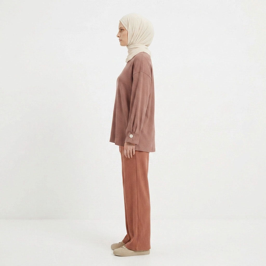 PIERRE CARDIN LADIES LONG SLEEVE ROUNDNECKTEE [RELAXED FIT] PC0094