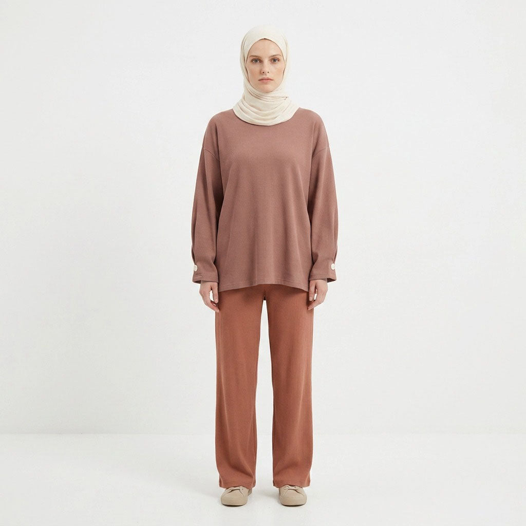 PIERRE CARDIN LADIES LONG SLEEVE ROUNDNECKTEE [RELAXED FIT] PC0094