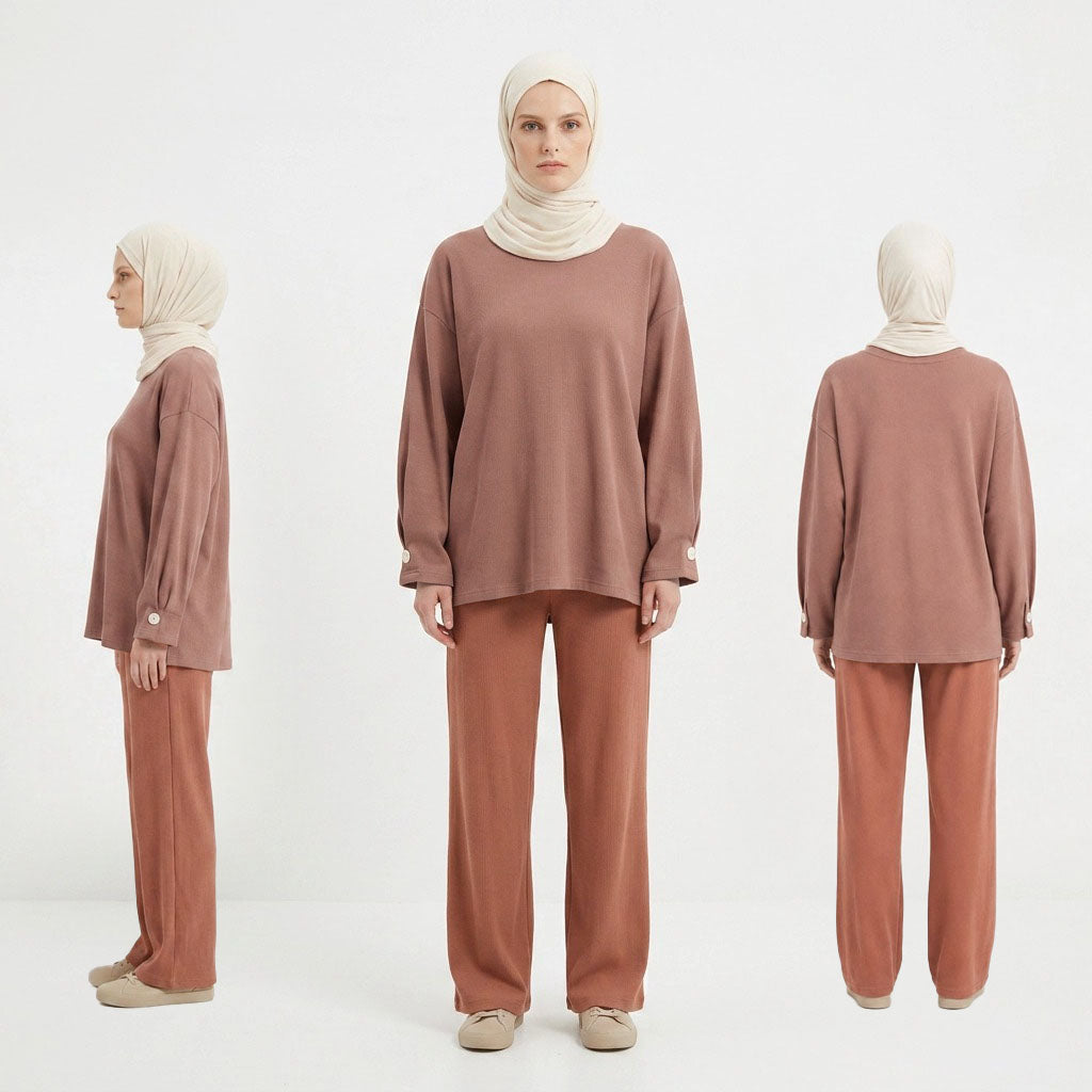 PIERRE CARDIN LADIES LONG SLEEVE ROUNDNECKTEE [RELAXED FIT] PC0094
