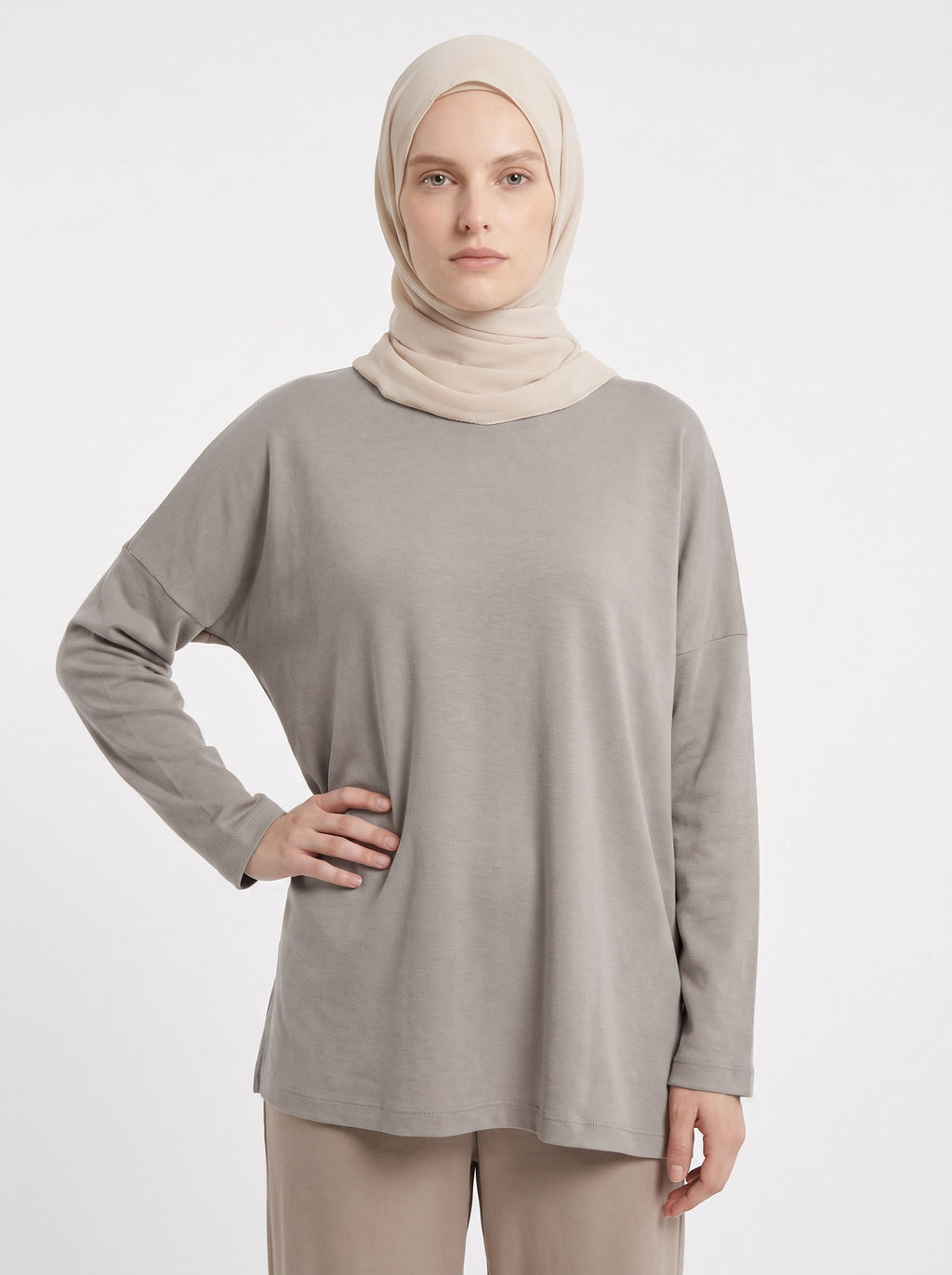 PIERRE CARDIN LADIES LONG SLEEVE ROUNDNECKTEE [RELAXED FIT] PC0097