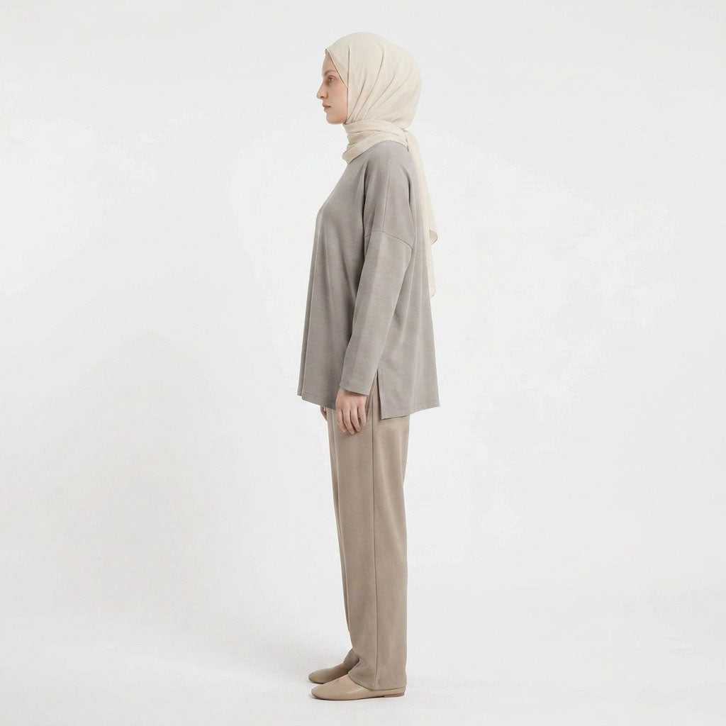 PIERRE CARDIN LADIES LONG SLEEVE ROUNDNECKTEE [RELAXED FIT] PC0097